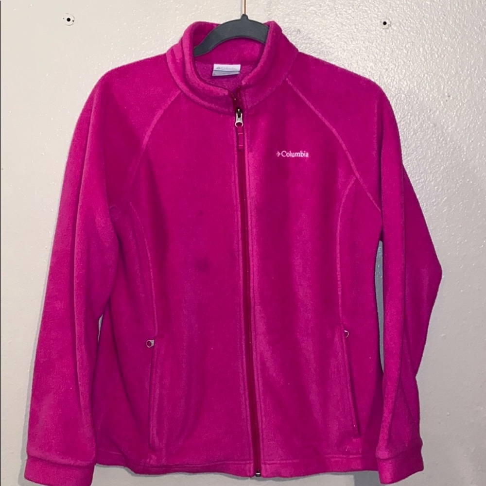 Columbia fleece pink jacket.